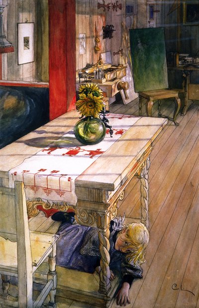 Esconde-esconde de Carl Larsson